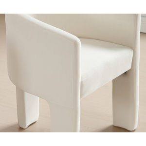 Brayden Studio® Modern Barrel Dining Chair With Solid Wood Legs